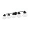 Z-Lite Vaughn 5 Light Vanity, Matte Black And Clear Seedy 736-5V-MB - alternate 1